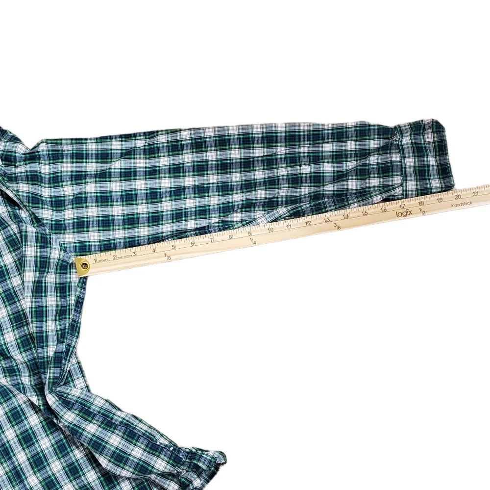 J Crew Mens Checker Plaid Button Down Long Sleeve Shirt Size Medium Slim Fit